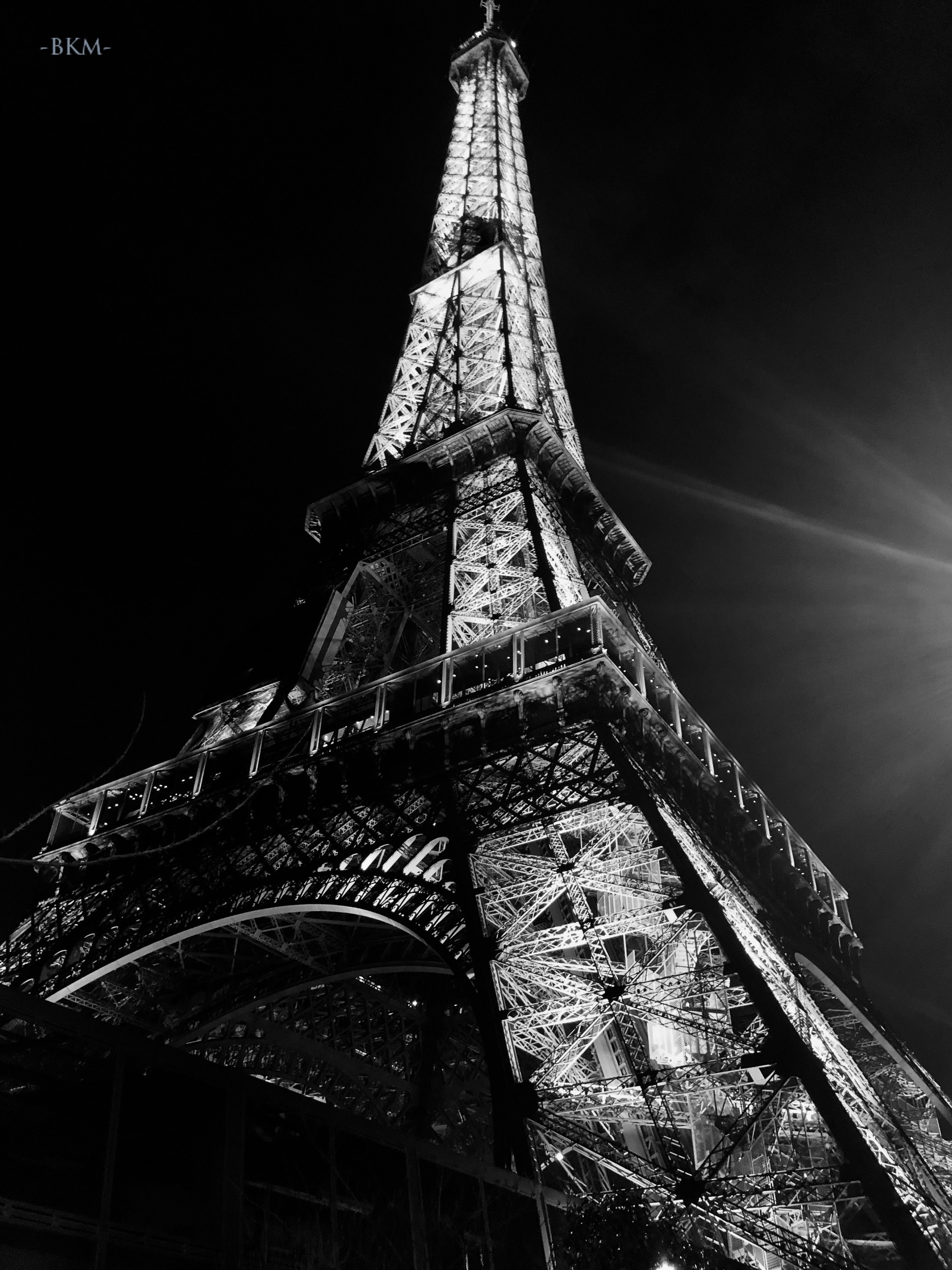 Eiffel Tower At Night Wallpaper Black And White Il Fullxfull.1881431117 I413