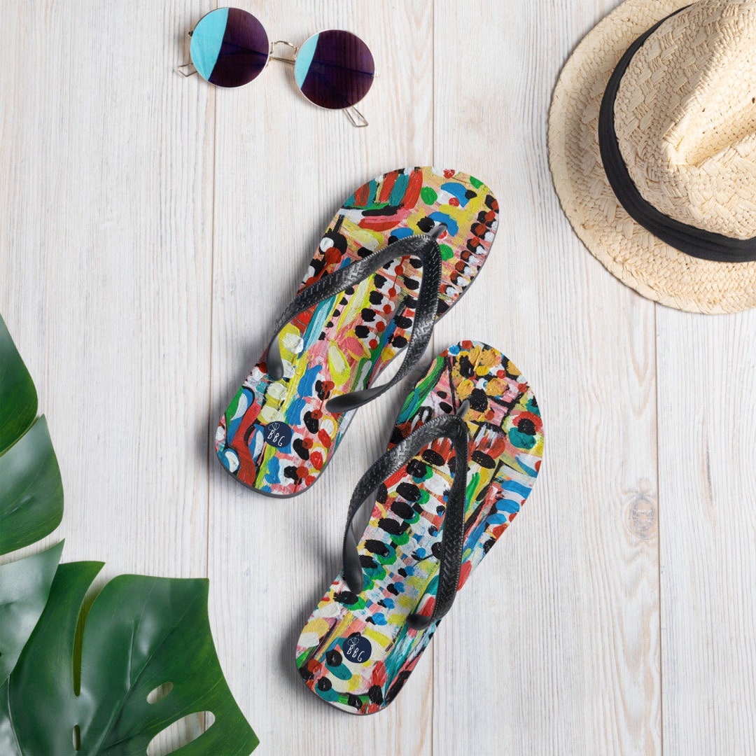 Yayoi Kusama Style Flip-flop Sandals Spa/beach/pool Slipper - Etsy