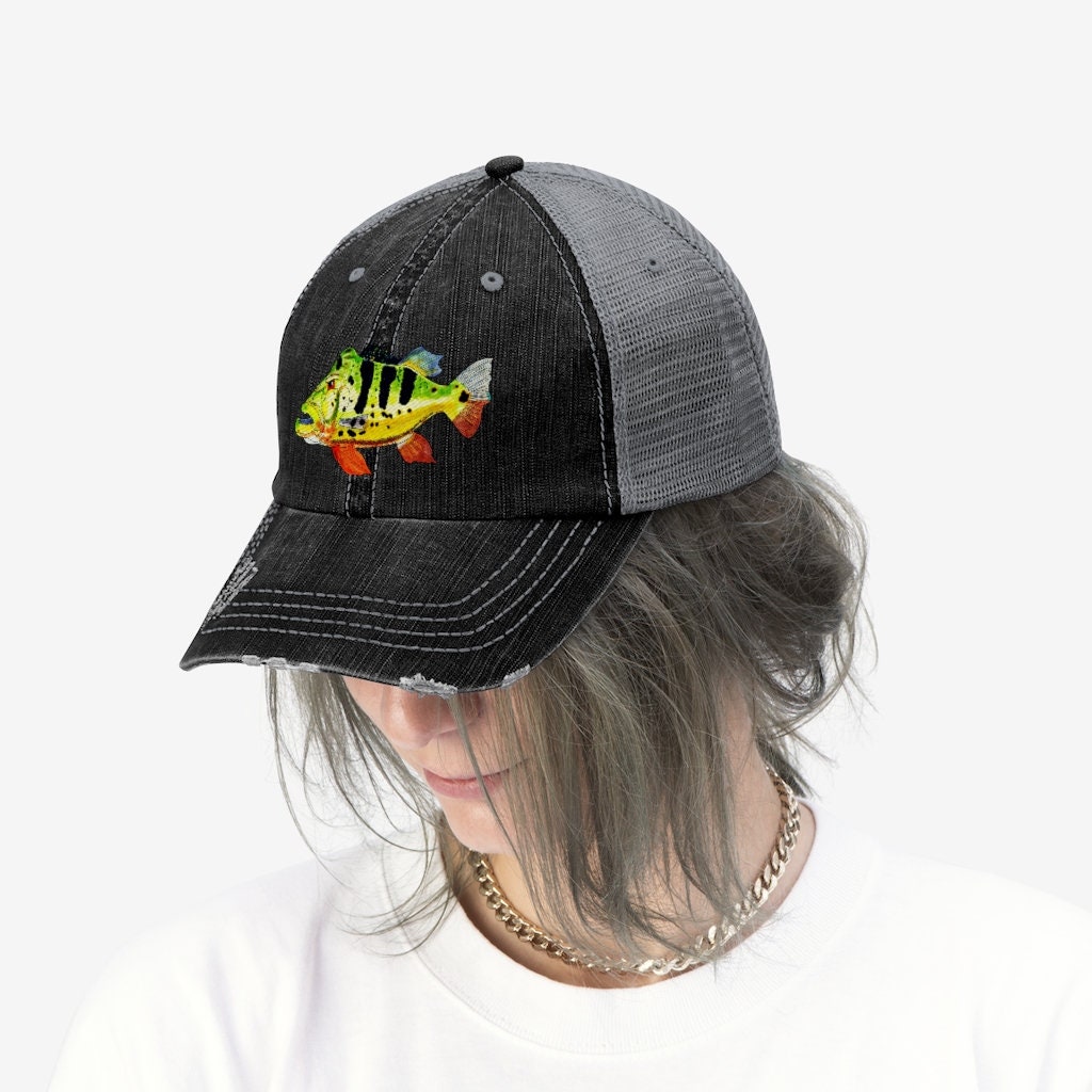 Embroidery, Fish Hook Hat, Fishing Cap