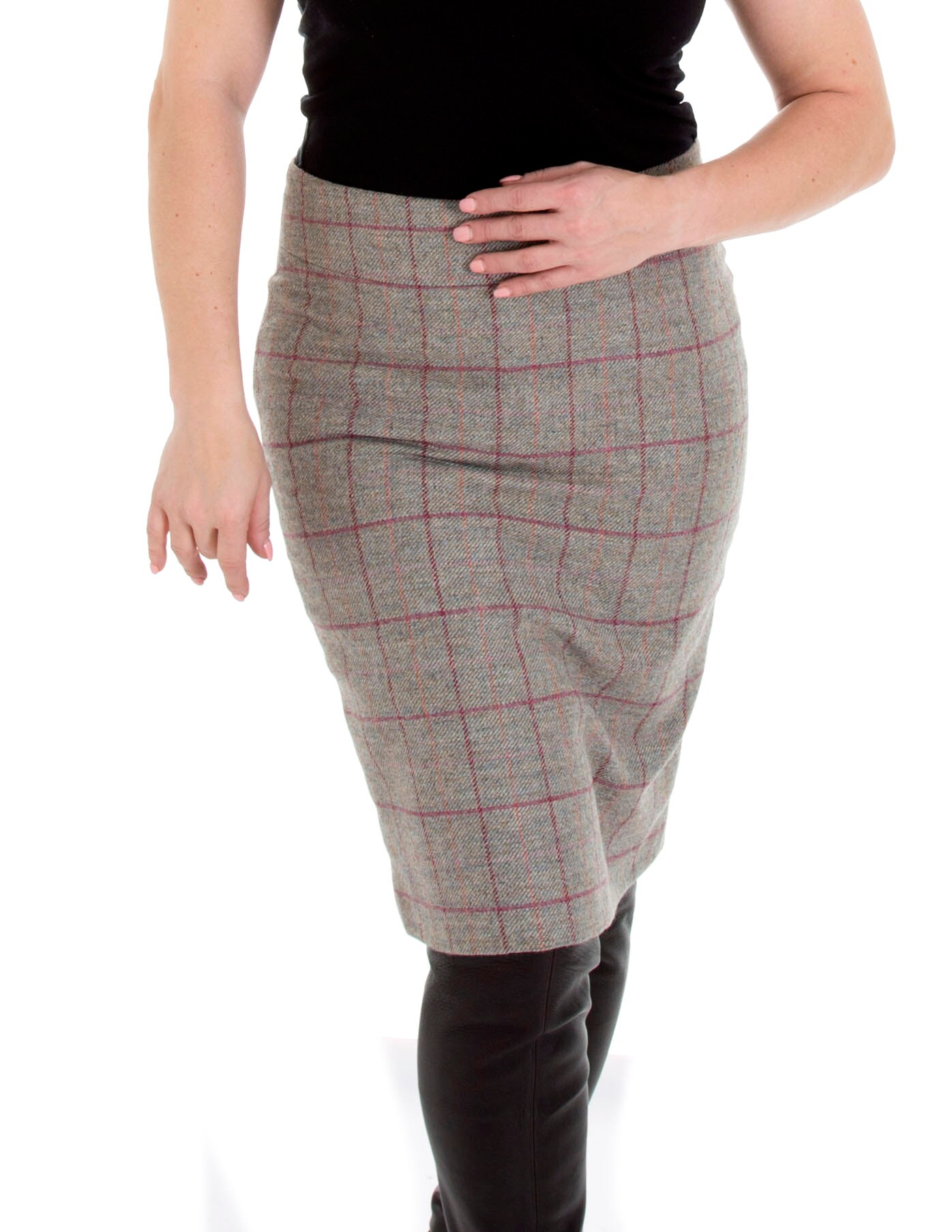 【I AM MARI】Libyan Tweed Skirt Tweed wrap skirt Pink For Women | Maje
