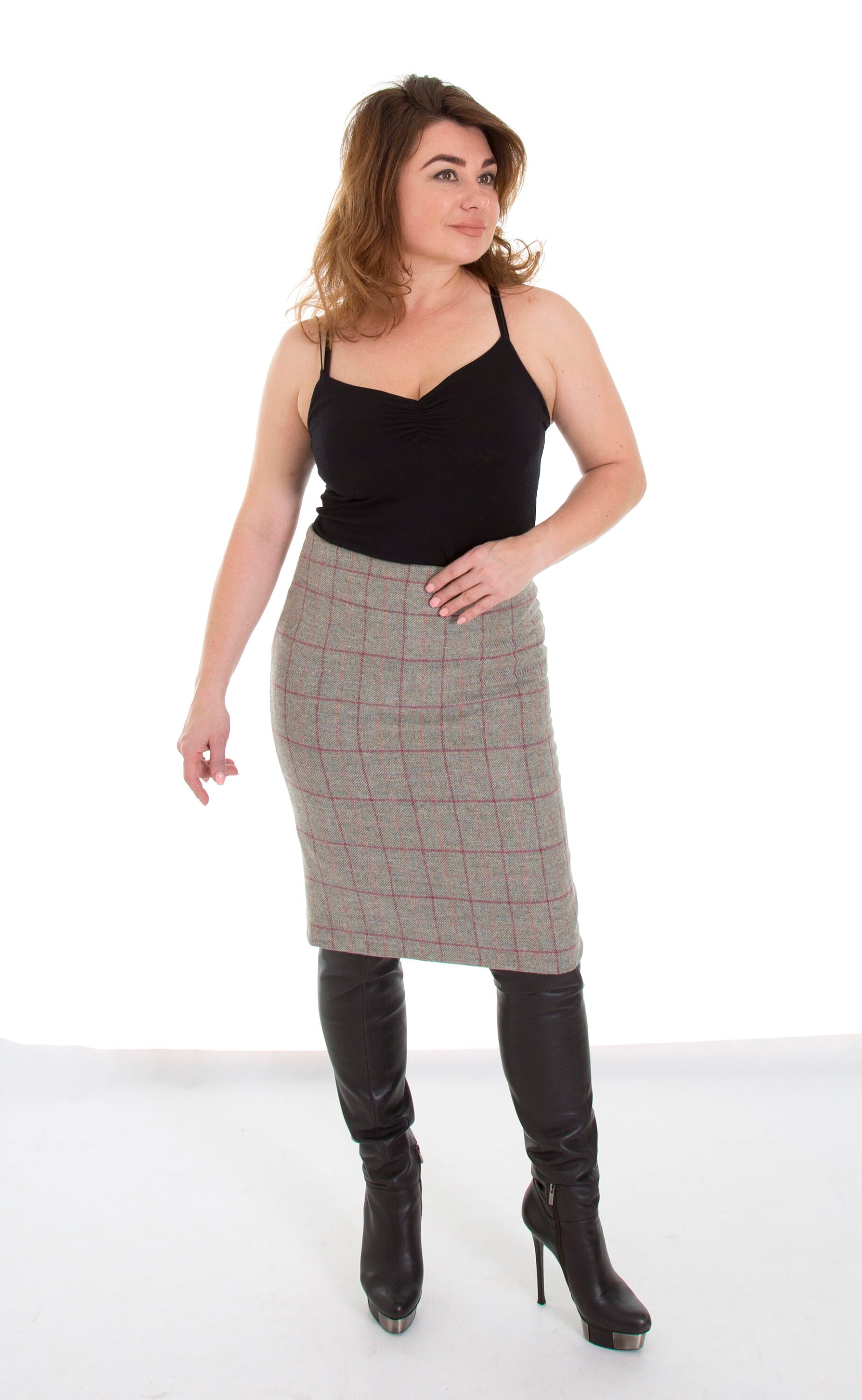 【I AM MARI】Libyan Tweed Skirt Tweed wrap skirt Pink For Women | Maje