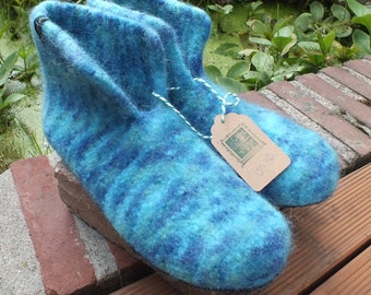 Felt Boots Gr. 42 Turquoise Melange with latex sole