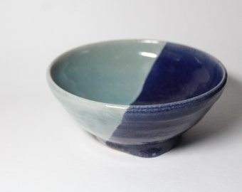 Turquesa y Tazón Azul Profundo