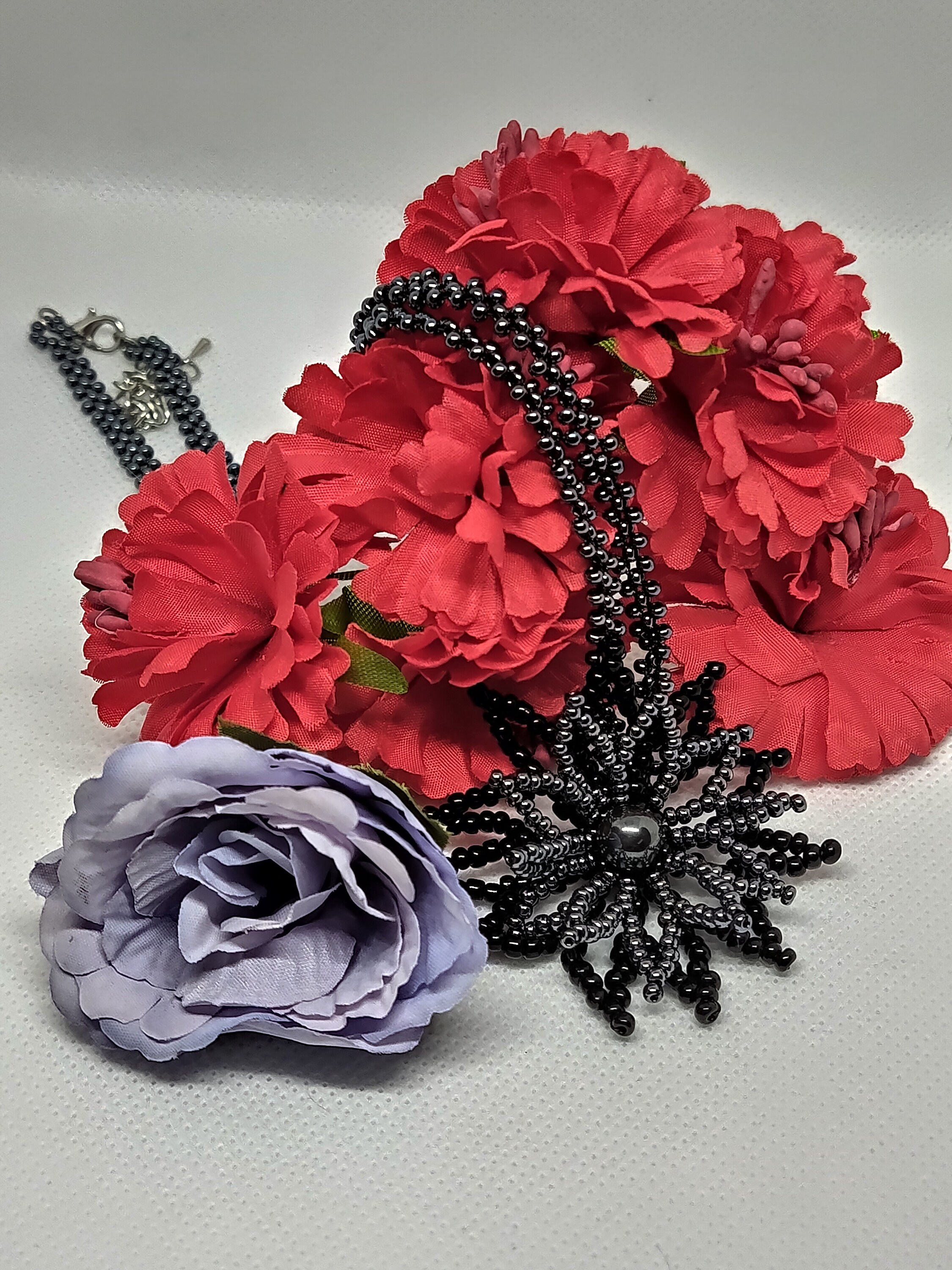 Wendalern Collana girocollo con fiore gotico vintage nero rosa rosa collana lunga nastro floreale allacciato collana sottile fiocco cravatta girocollo collana girocollo collana Cosplay gioielli per