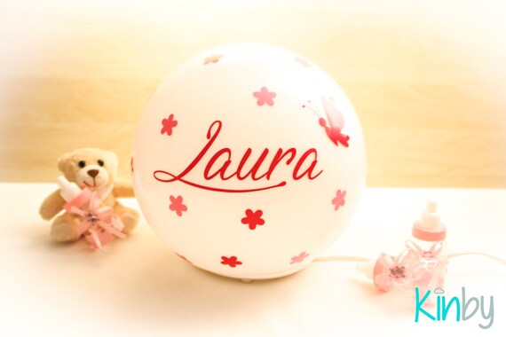 Lampe Mit Namen Pink Und Hellrosa Etsy