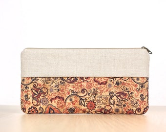 Cork pencil case, cork pouch, cork case, pencil case, pencil case with cork, pencil case with natural material