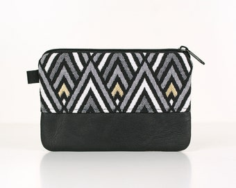 Black Mini Wallet, Mini Wallet, Mini Wallet, Small Cloth Bag Zigzag