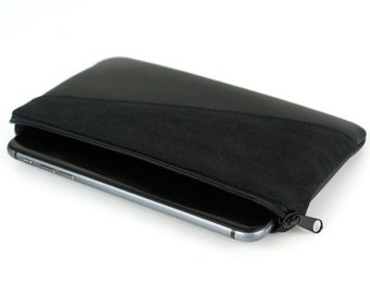 Handytasche "Raven" 16.0 cm, Smartphonetasche, Handyhülle aus Stoff, gothic, Handytasche für Männer, Geschenk
