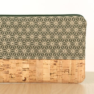 Pencil case made of cork and japanese fabric image 3