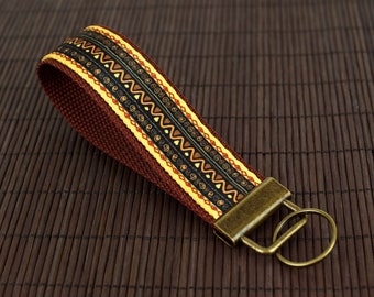 Ethnic lanyard, key ring, mini gift, party favor, short lanyard
