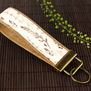 Lanyard with cork, keychain made of cork leather, gift for guests, gift natural material