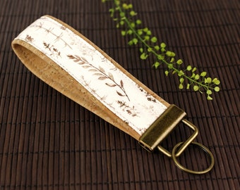 Lanyard with cork, keychain made of cork leather, gift for guests, gift natural material