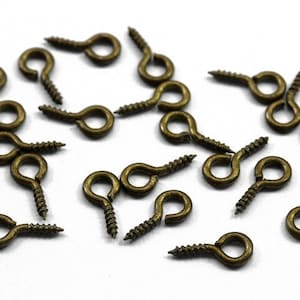 Screw eyelets bronze/silver/gold, 50 pieces image 1