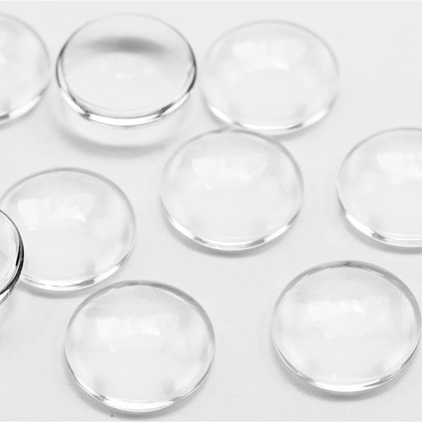 Cabochons klar 16mm Durchmesser