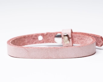 Cuoio Wickelarmband rose red, Echt-Leder, 23cm lang