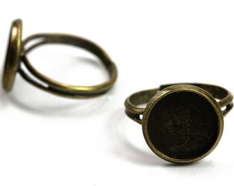 Ring blanks bronze 12 mm socket