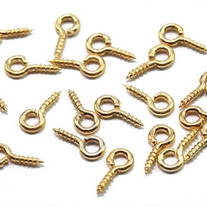 Screw eyelets bronze/silver/gold, 50 pieces image 3