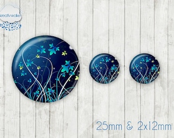 Motiv Cabochon-Set Nr 49234 Blumen Blumenwiese