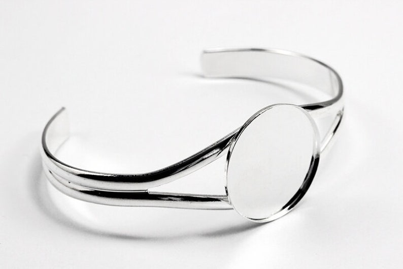 Ring Setting, 25mm, silver image 1