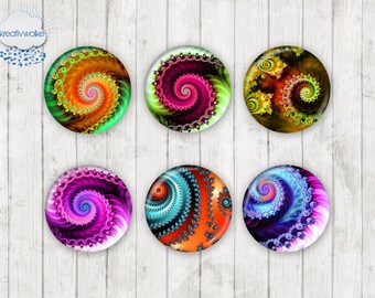 1753 - Swirl Cabochon Glass Cabochons Handmade Photo Glass Cab Round,Illustration Cabochon,Image Glass Cabochon