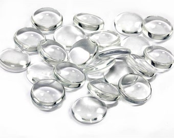 Cabochons klar,  10mm Cabochons