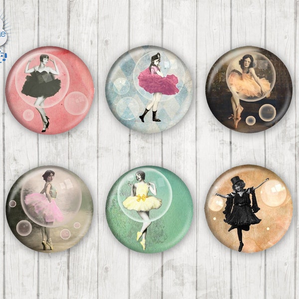 443 - Savon Bubble Dancer Ballet Motif Cabochon Verre Cabochons Fait à la main Photo Verre Cabs Rond,Illustration Cabochon,Image Verre Cabochon