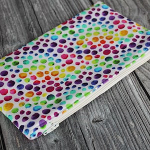 Bag with zipper - Colorful Dots - Pencil Case Pouch Pencil Case Cosmetic Bag Pen Case Cosmetic Bag for Pens Tool