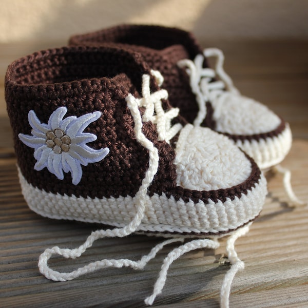 Baby traditional shoes Baby traditional shoes traditional Edelweiss shoes brown Bavaria Austria Bavaria Austria Bavarian traditional chucks