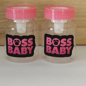 Pink Boss Baby Bottle Favors