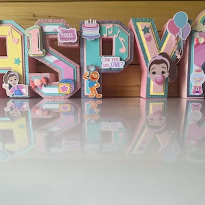 Benutzerdefinierte 3D-Buchstaben aus Karton - Personalisierte Papierbuchstaben für Partytisch, Geburtstag, Babyparty, Hochzeit, Ereignisdekor