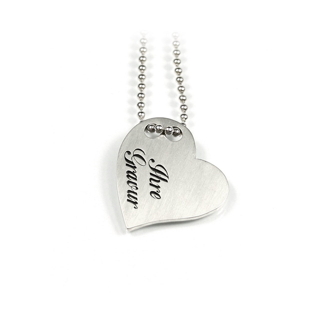 Pendant With Engraving Engraving Plate Individual 45 Cm Chain 925