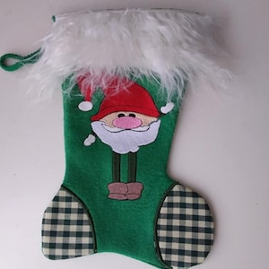 ITH Santa Claus stocking embroidery file including blank file