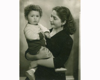 Mother with her child. Greece 1950s .Vintage photo [51648]