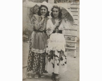 Ecolières / Fête de l'Académie française. Athènes Grèce 8.6.1948. photo d'époque [53027]