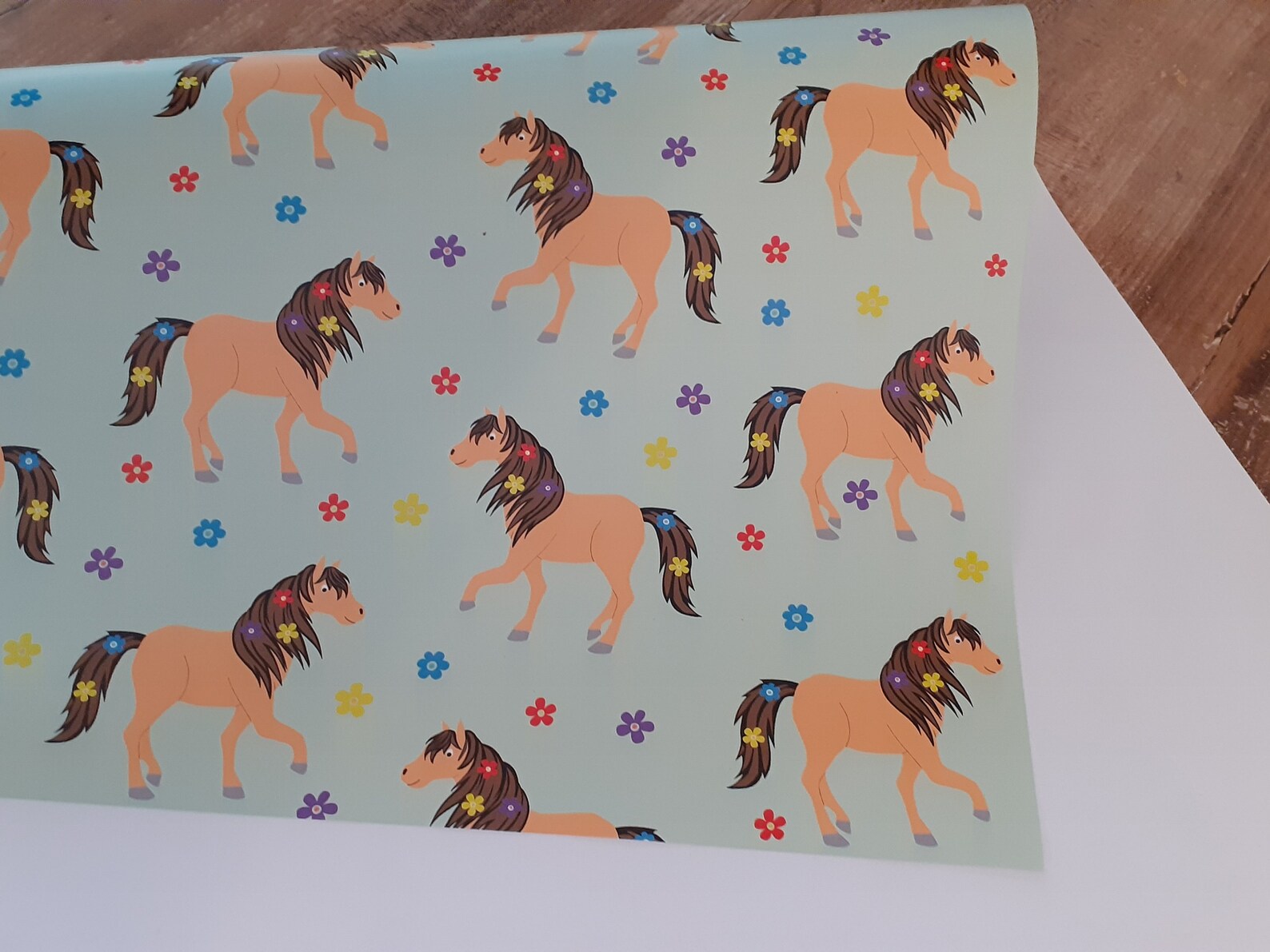 Geschenkpapier Pferd Pony Verpackung Kindergeburtstag Etsy
