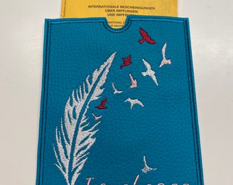 vaccination certificate cover with spring