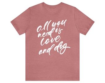 Unisex jersey short sleeve shirt "Dog love"