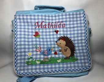 Kindergarten Bag Hedgehog Blue