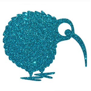 Glitter iron-on image Kiwi New Zealand bird to iron on image 3