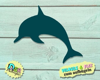 Iron-on picture dolphin small in 49 colors