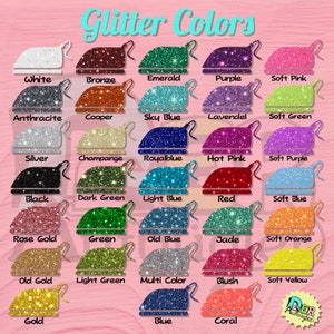 Personalized iron-on image of your choice, name or text to iron on in glitter image 2