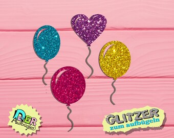 Iron-on picture birthday balloons colorful balloons in 33 colors