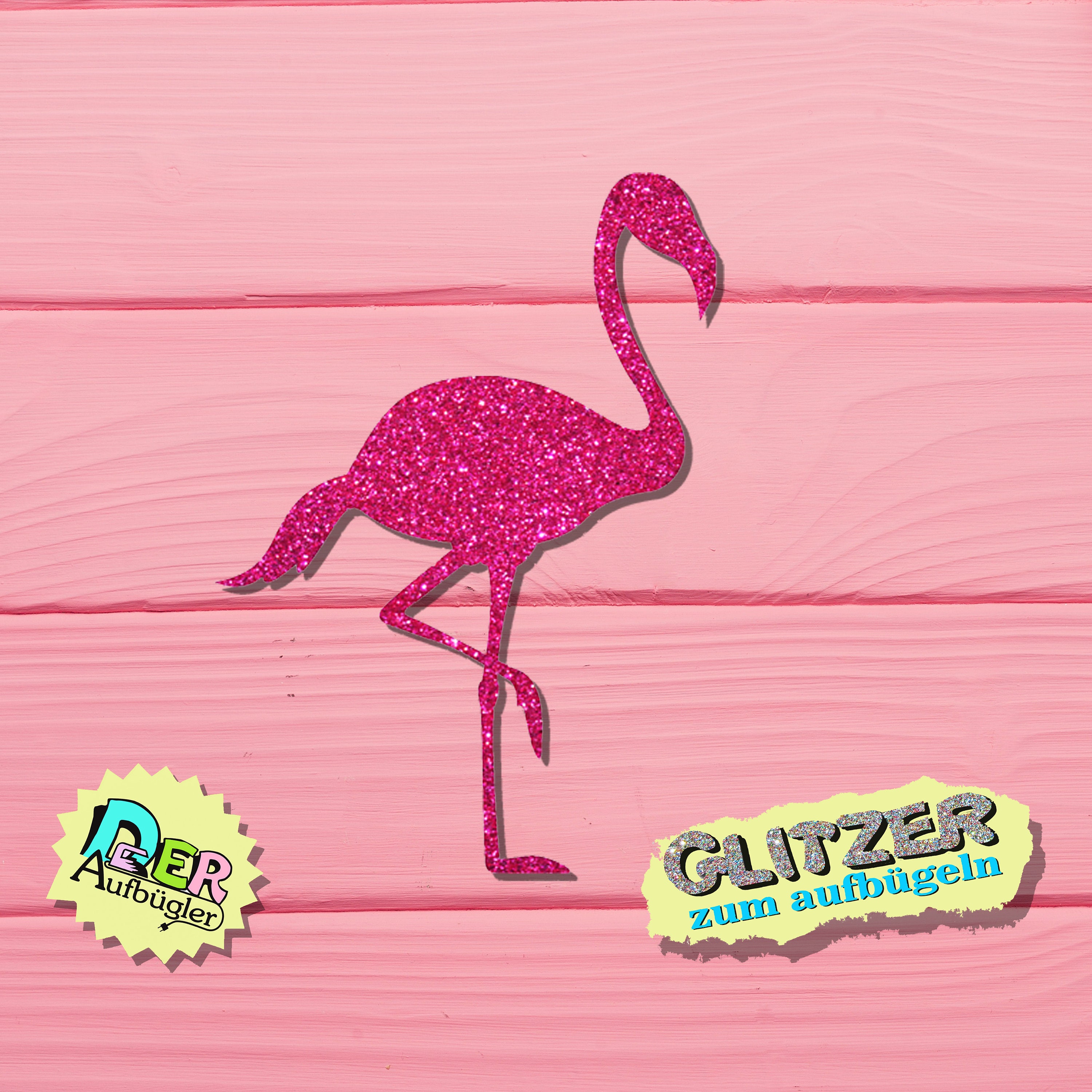 Flamingo Ironing Picture in 33 Glitter 