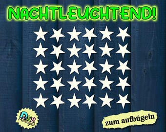 Bügelbild Sterne, nachtleuchtende Sterne zum aufbügeln