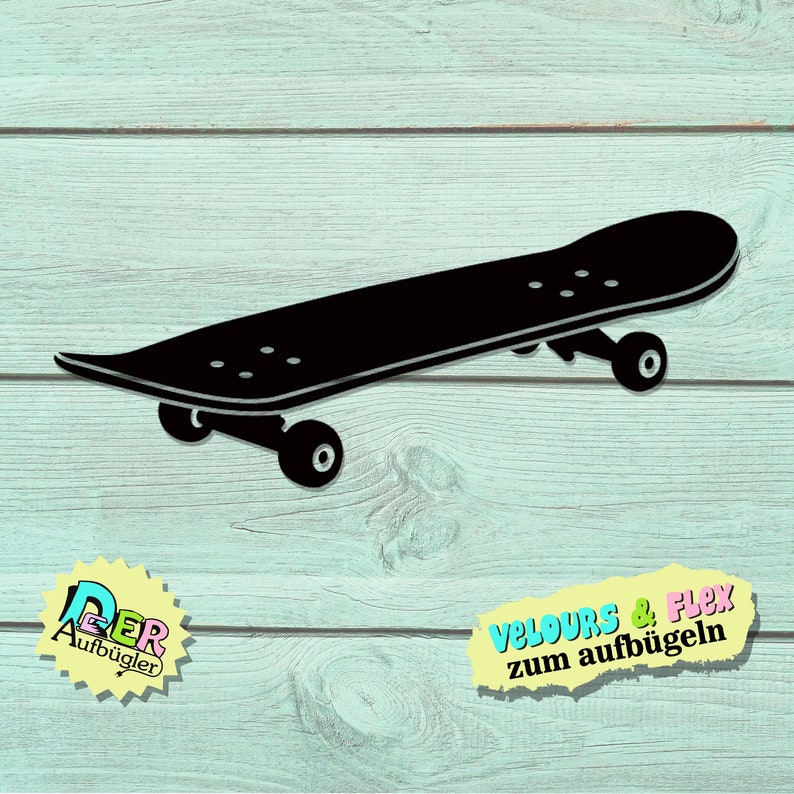 Iron-on transfer skateboard in 49 colors image 1