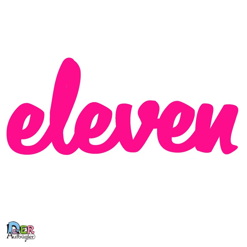 Ironing picture birthday number eleven eleven in 49 colors