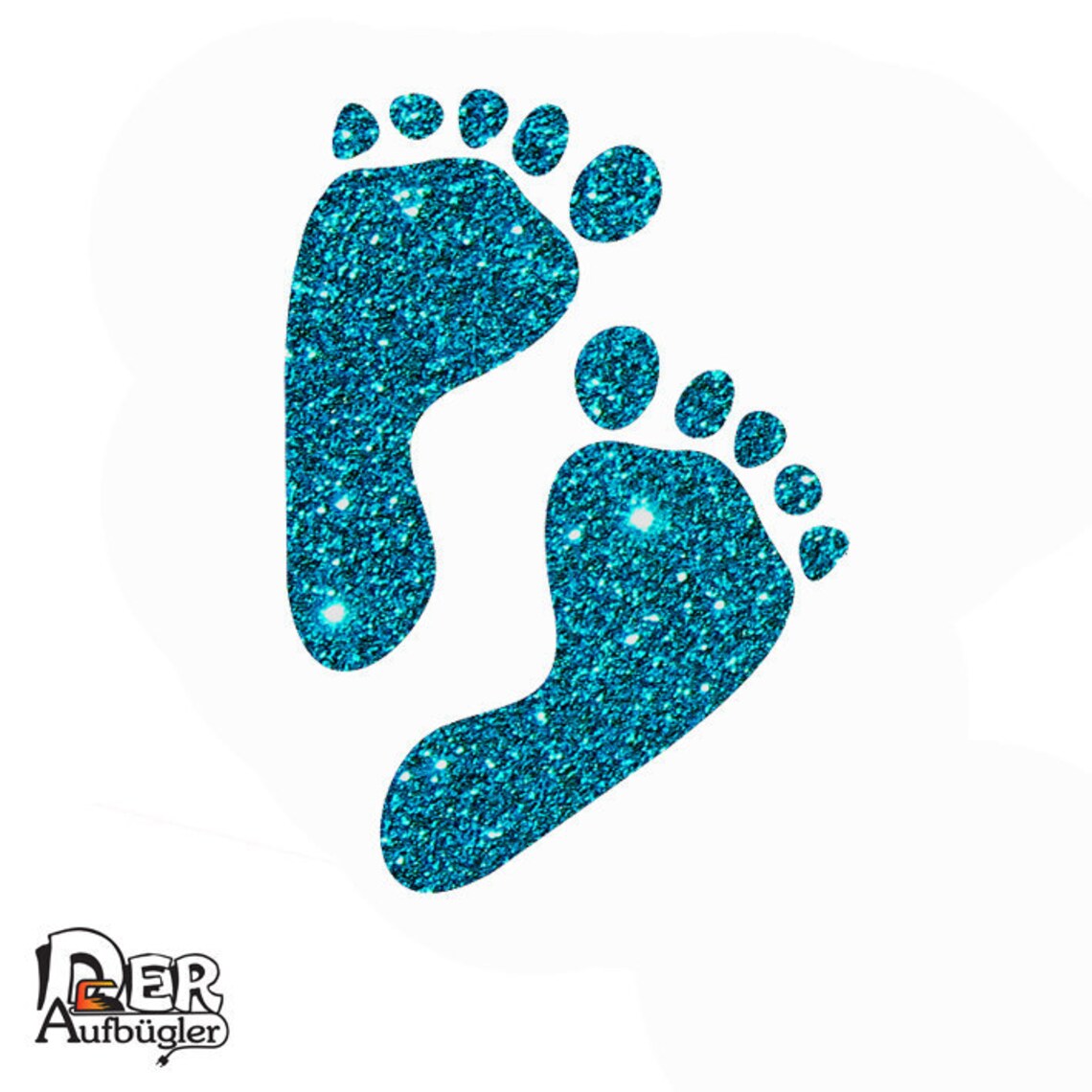 Glitter ironing picture baby feet foot footprint in 24 colors Etsy