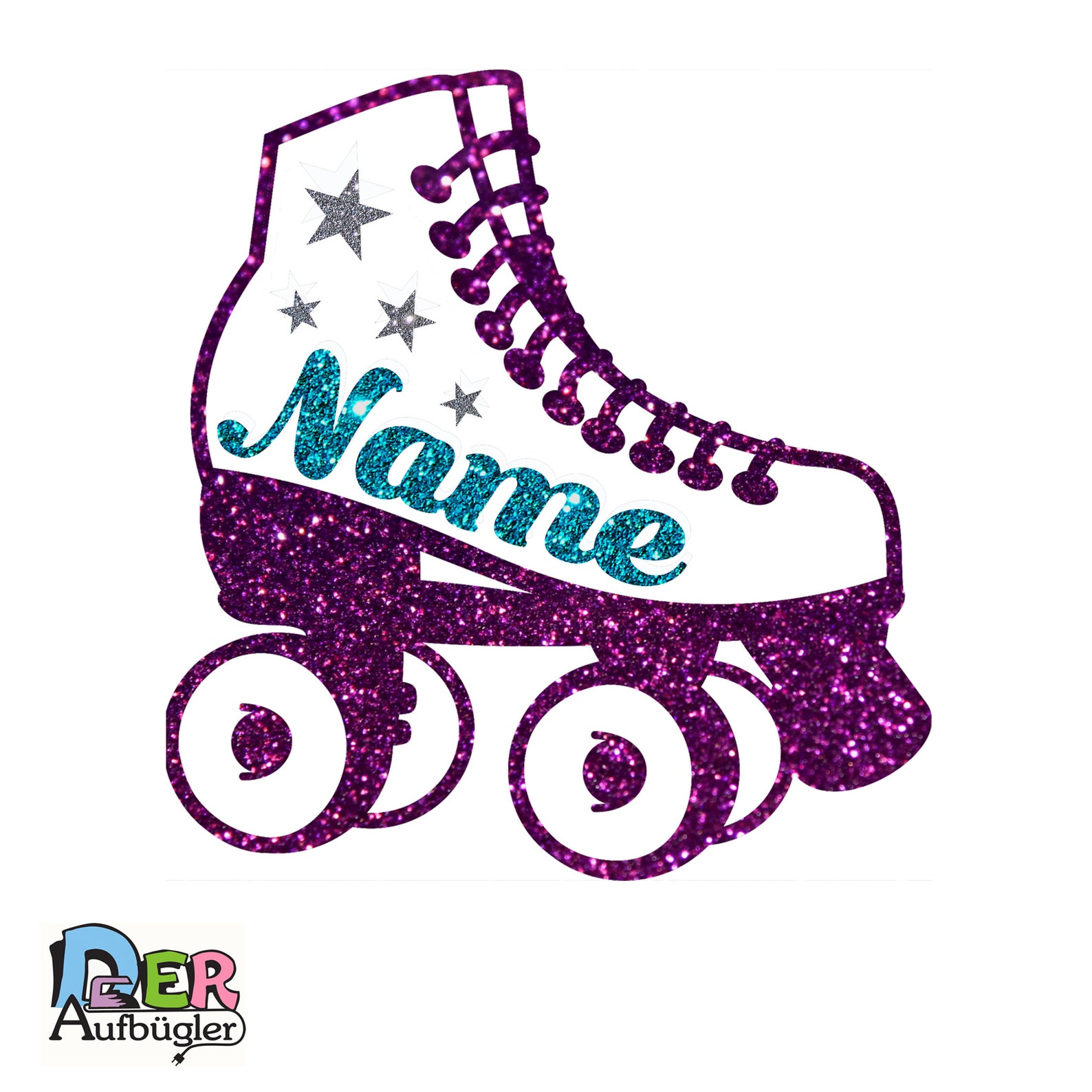 Ironing Picture Birthday Roller Skate Glitter With Name in 33 Etsy