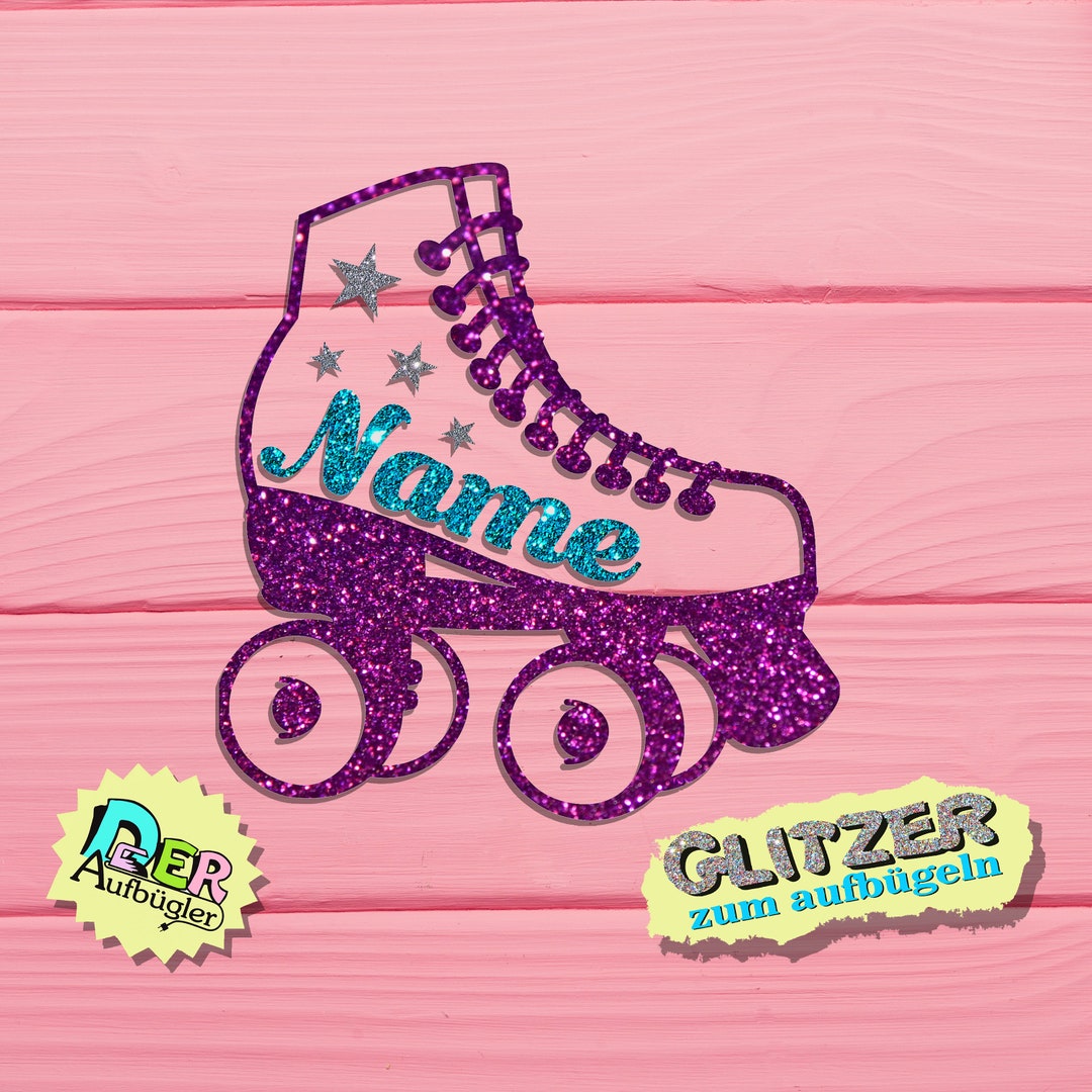 Ironing Picture Birthday Roller Skate Glitter With Name in 33 Etsy