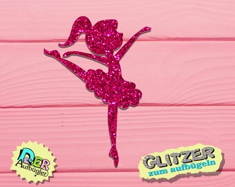 Glitter iron-on picture ballerina, ballet dancer